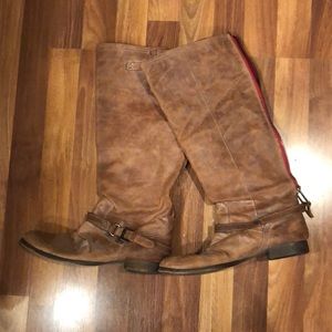 Steve Madden under the knee brown leather boots!